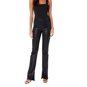 Paige Leather-look Bootcut Pants